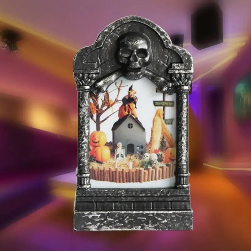 LED Tombstone-Lit Garden Decoration Spooky Style for Outdoor Spaces Halloween Christmas Lighting Effect Garden | Sansoti