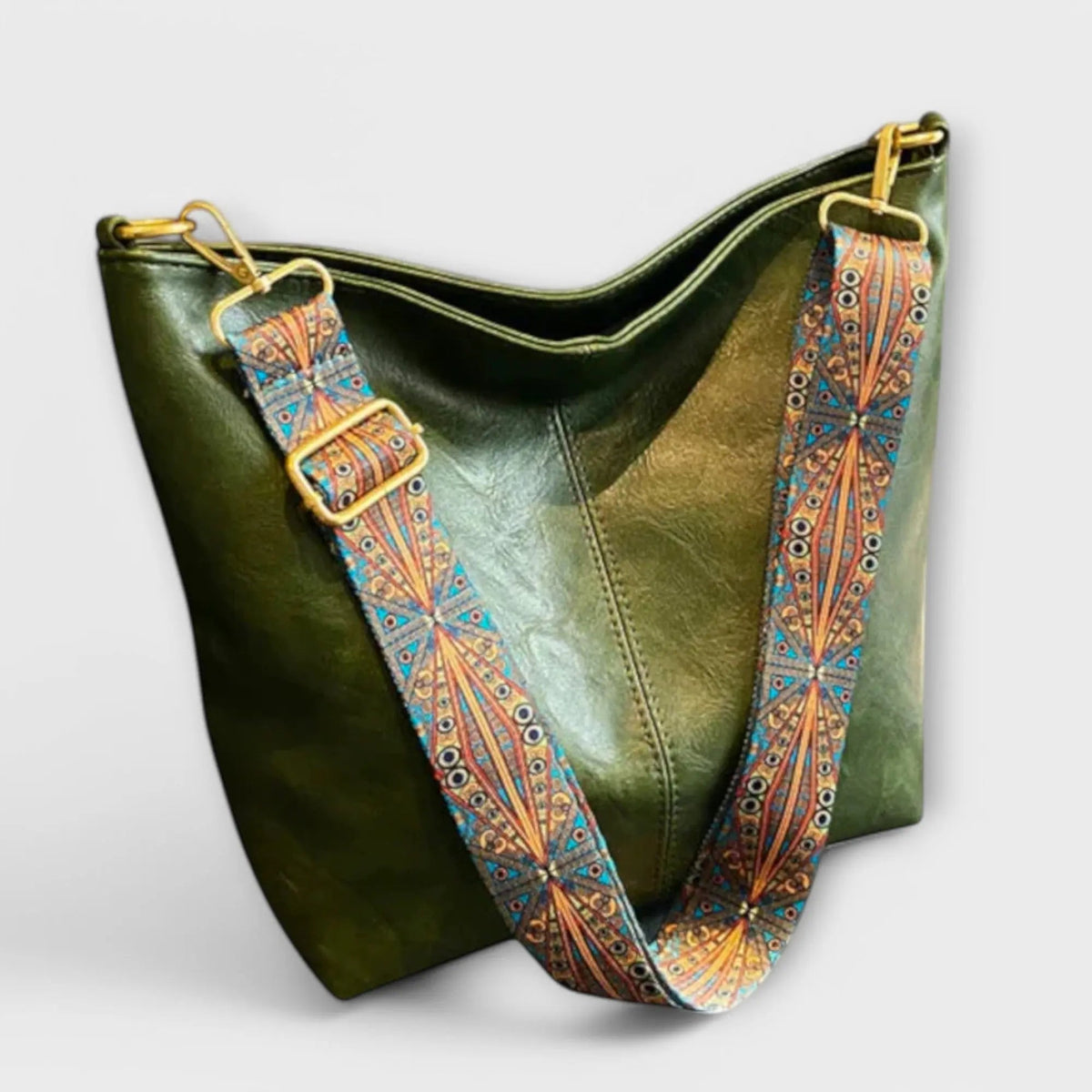 Bolso bandolera vintage para mujer, burdeos, con correa bordada ajustable, espacioso, cierre de cremallera, para uso diario | Sansoti