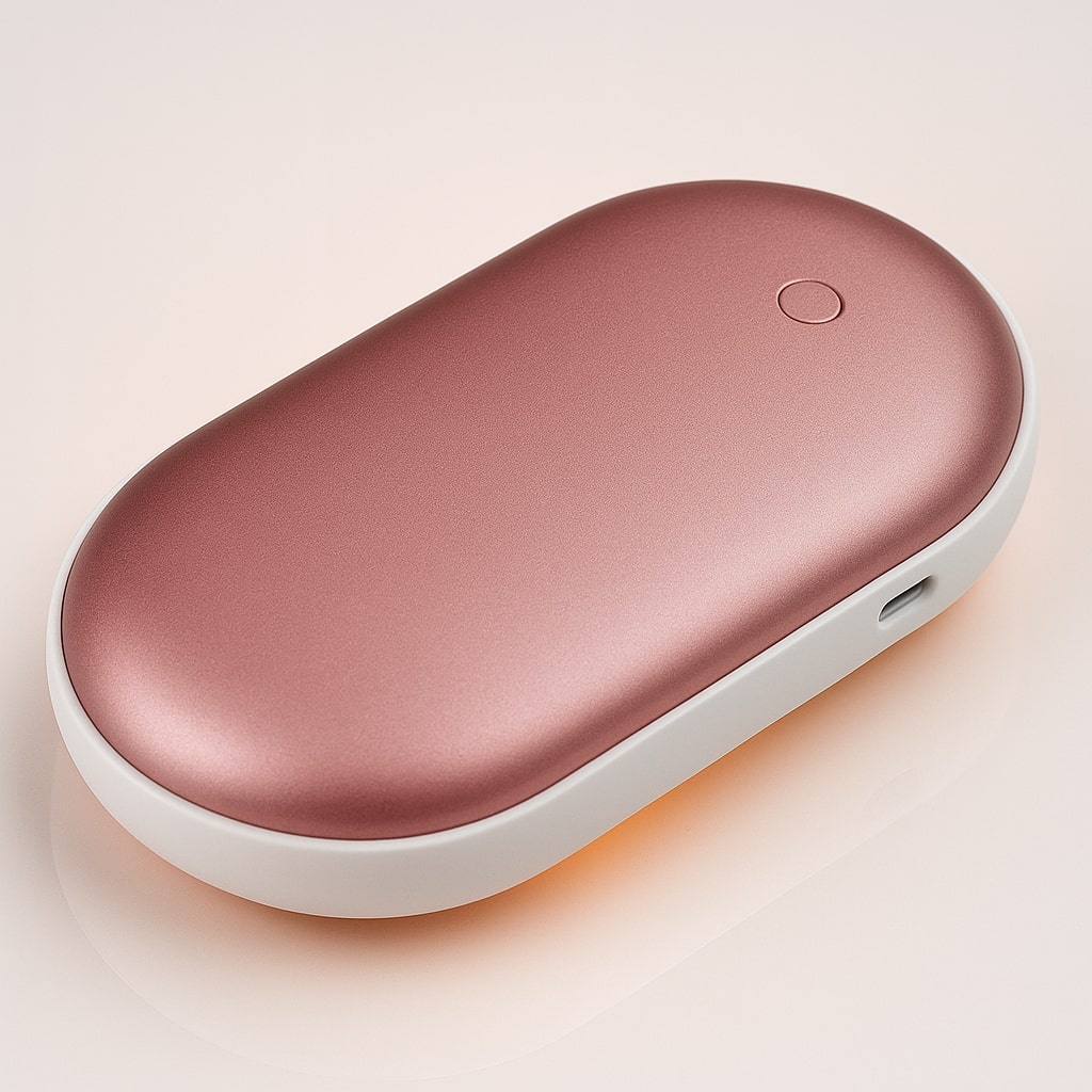 Elektrische Handwarmer met Powerbank Oplaadbaar USB 5200mAh Taschenwärmer Zilver Goud Roségoud Blauw | Sansoti