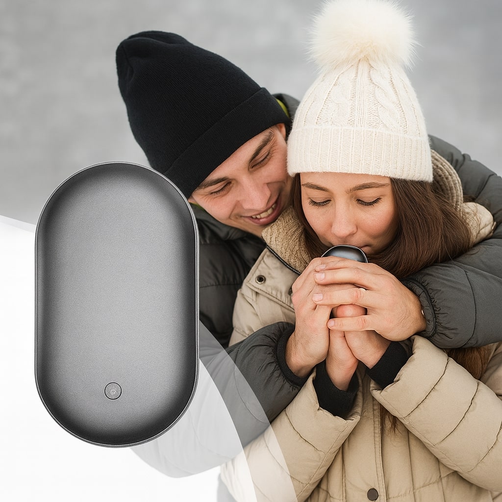 Elektrische Handwarmer met Powerbank Oplaadbaar USB 5200mAh Taschenwärmer Zilver Goud Roségoud Blauw | Sansoti
