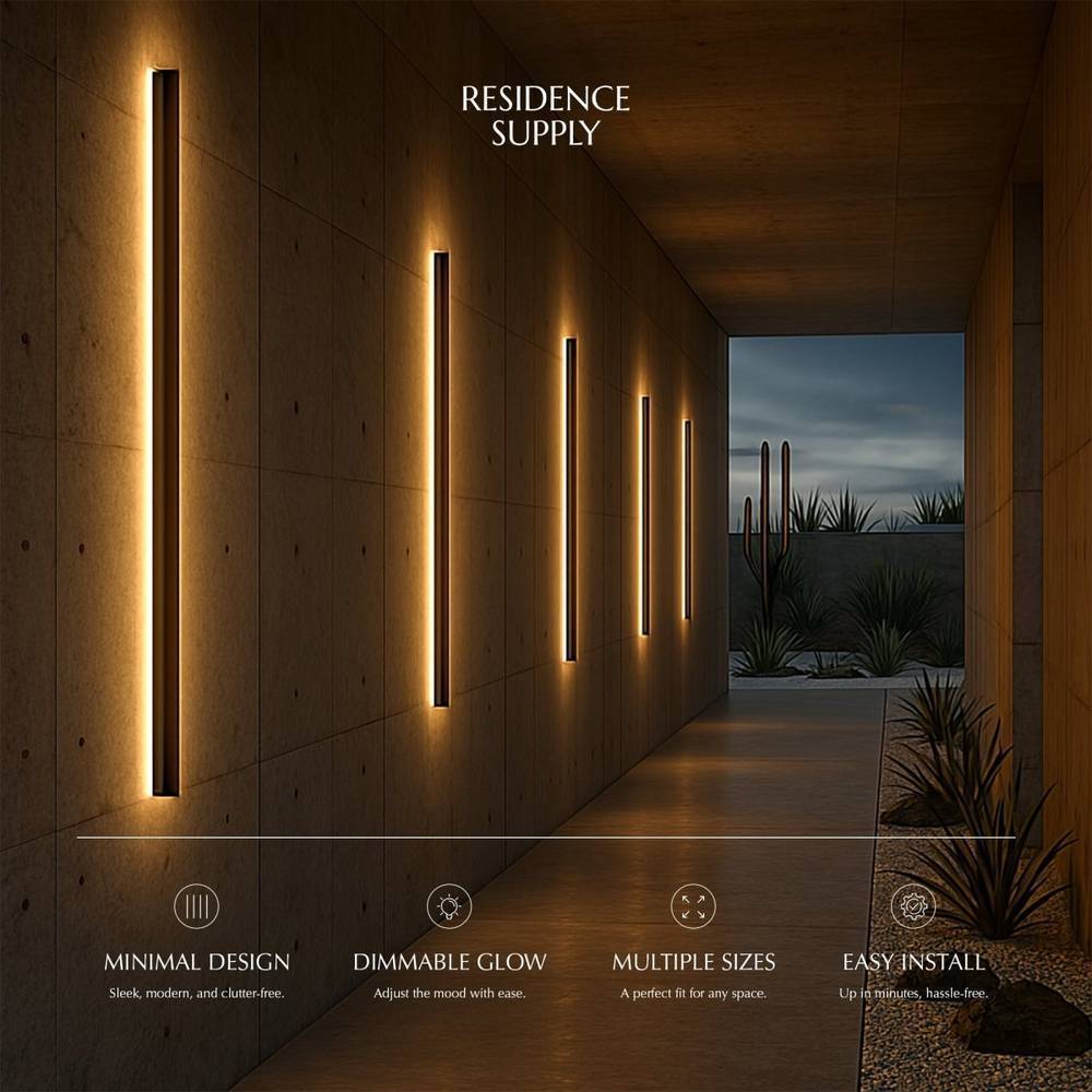 Moderne LED Wandlamp Voor Binnen En Buiten Met Strak Lijnontwerp | Sansoti