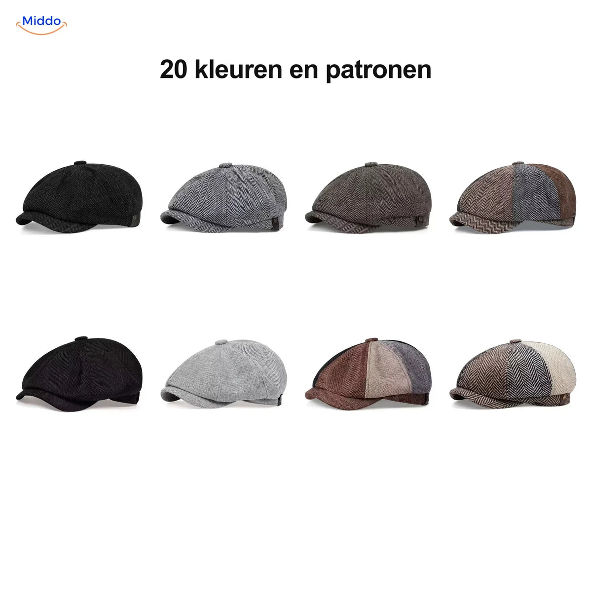 Classic Eight-Panel Flat Cap for Men Retro 1920s Foldable Lightweight One Size Vintage Style | Sansoti