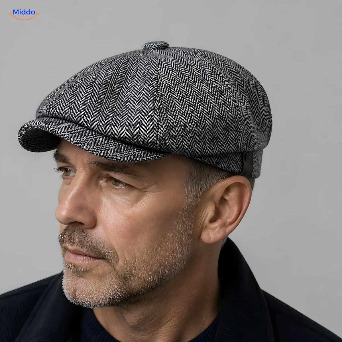 Classic Eight-Panel Flat Cap for Men Retro 1920s Foldable Lightweight One Size Vintage Style | Sansoti