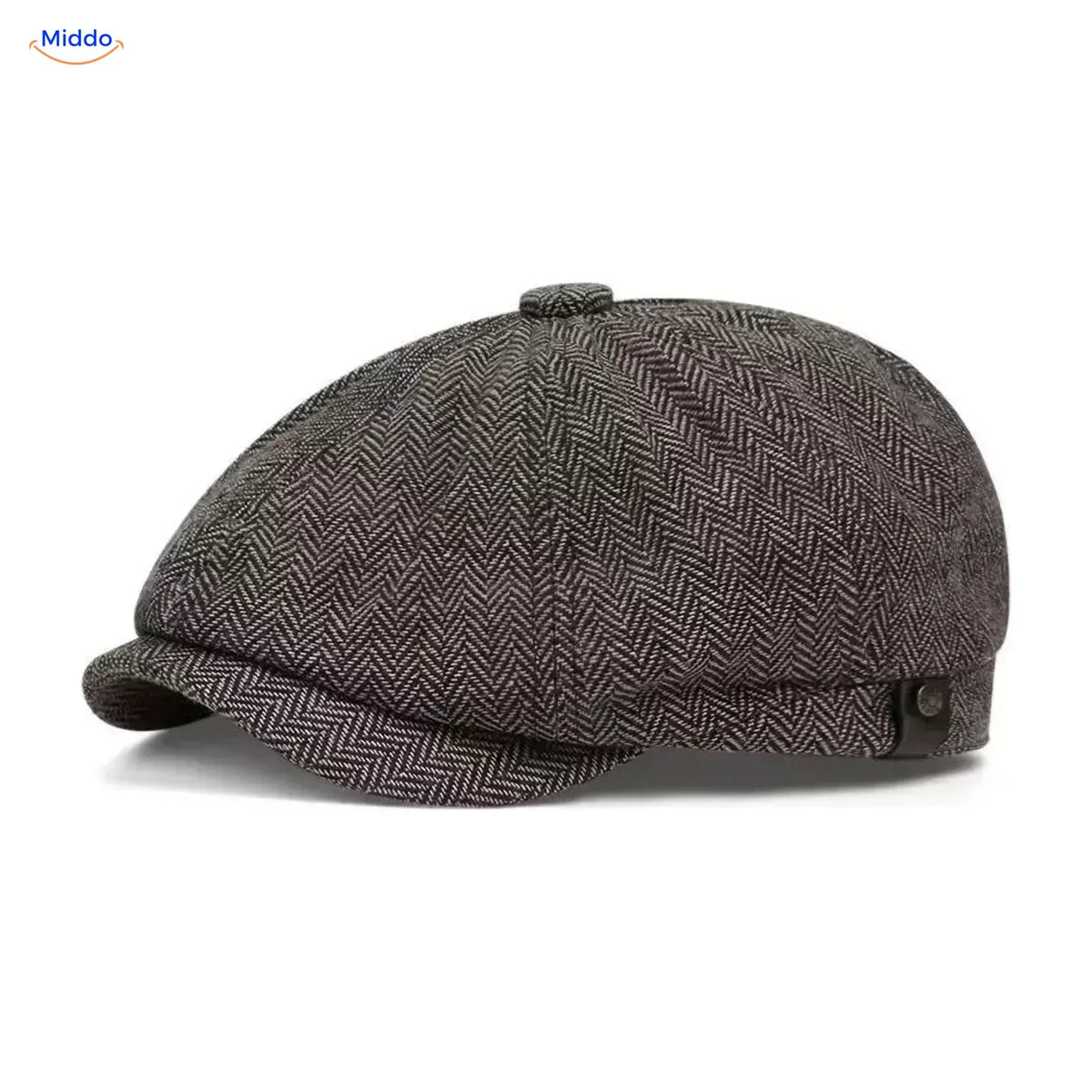Classic Eight-Panel Flat Cap for Men Retro 1920s Foldable Lightweight One Size Vintage Style | Sansoti
