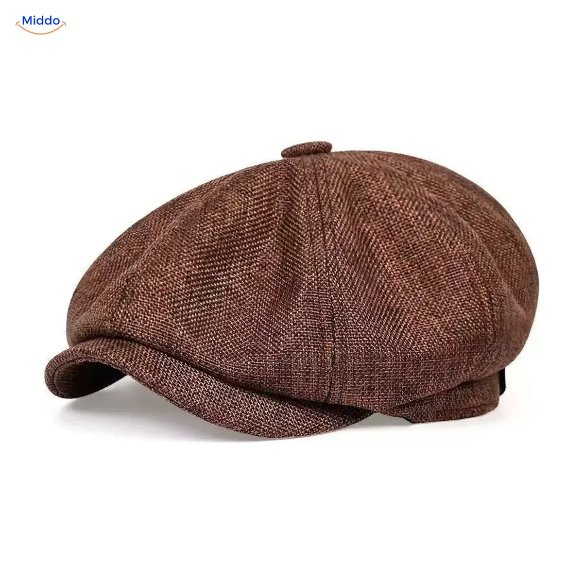 Classic Eight-Panel Flat Cap for Men Retro 1920s Foldable Lightweight One Size Vintage Style | Sansoti