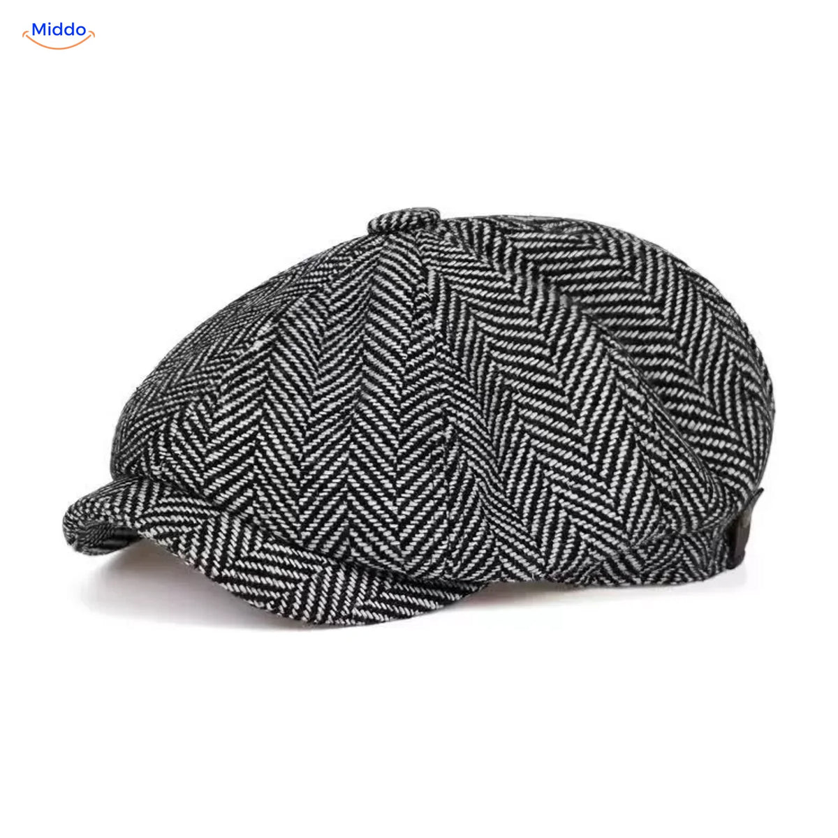 Classic Eight-Panel Flat Cap for Men Retro 1920s Foldable Lightweight One Size Vintage Style | Sansoti