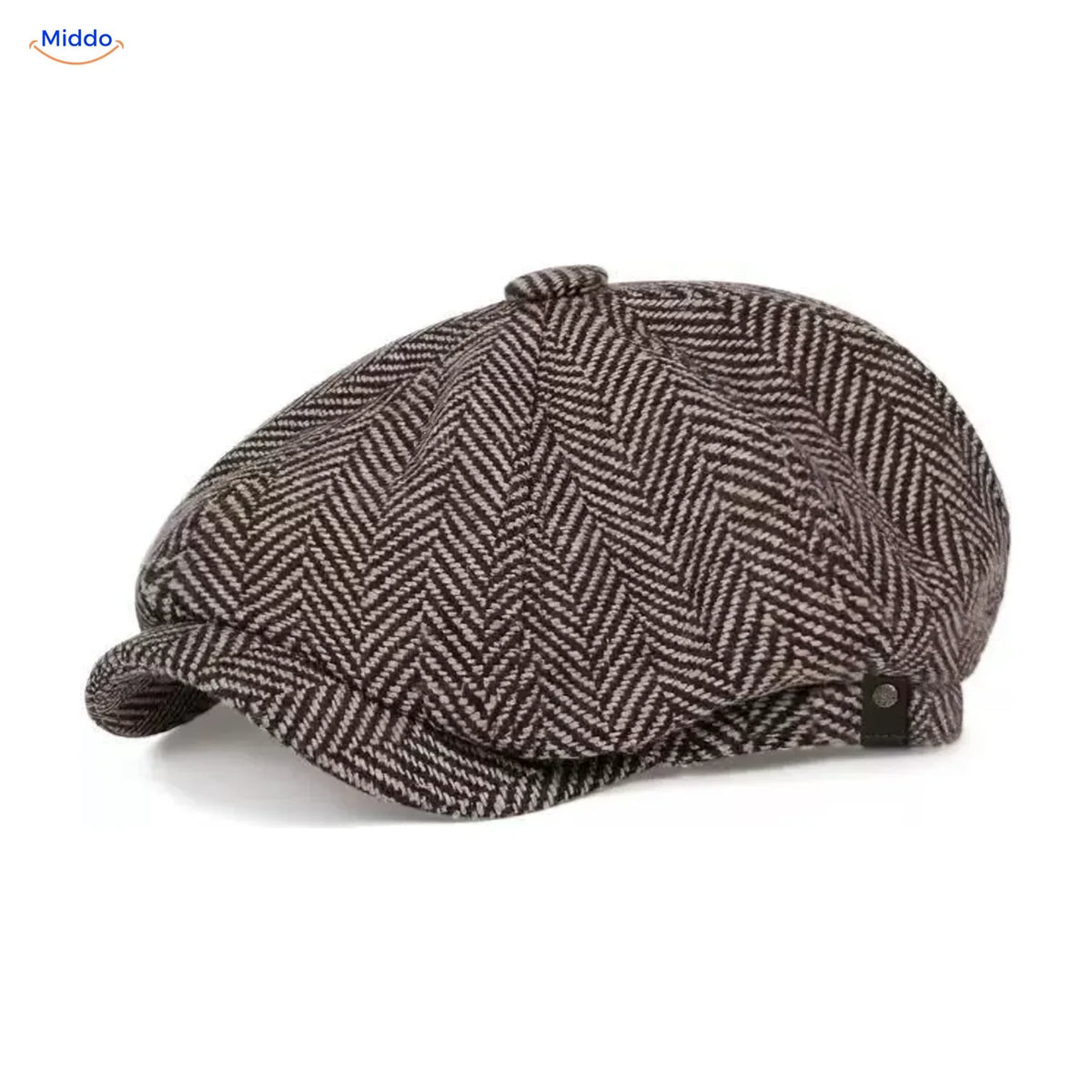 Classic Eight-Panel Flat Cap for Men Retro 1920s Foldable Lightweight One Size Vintage Style | Sansoti