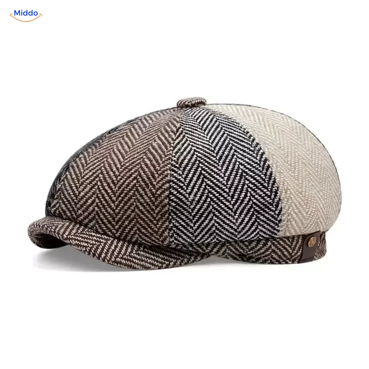 Classic Eight-Panel Flat Cap for Men Retro 1920s Foldable Lightweight One Size Vintage Style | Sansoti