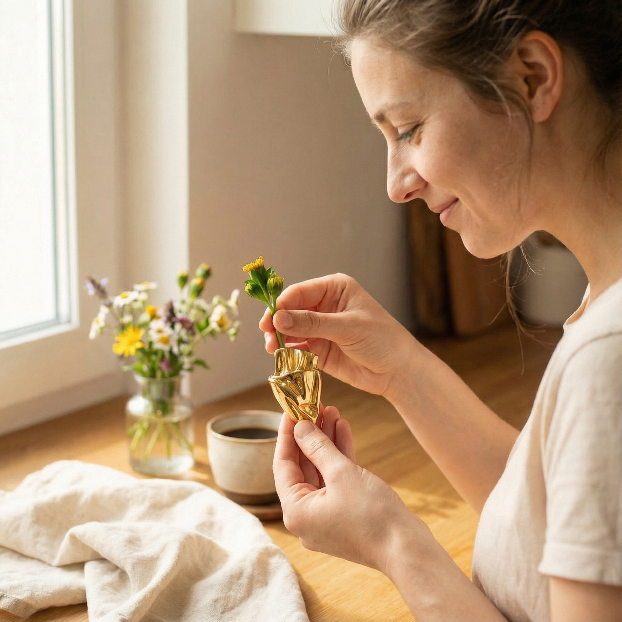Draagbare Bloemenvaas Broche – Mini Vaasje voor Verse Bloemen | Sansoti
