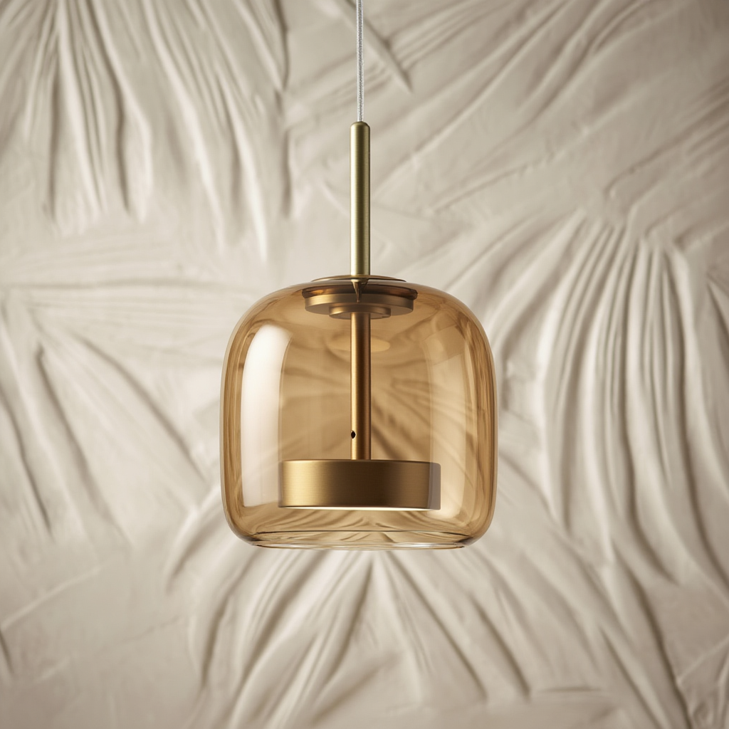 Scandinavische Glazen Hanglamp – Warm Sfeerlicht met Amber, Helder of Grijs Glas – Ø 15, 25 of 35 cm – Moderne Verlichting voor Keuken, Eetkamer en Woonkamer | Sansoti