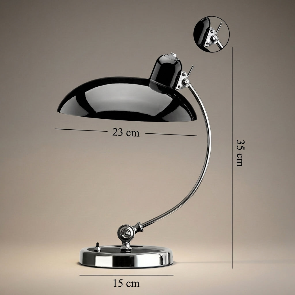 Metal Table Lamp Arch-Shaped 3 Color Temperatures Adjustable 35cm Reading Lamp Desk Bedroom Study Dimmable | Sansoti