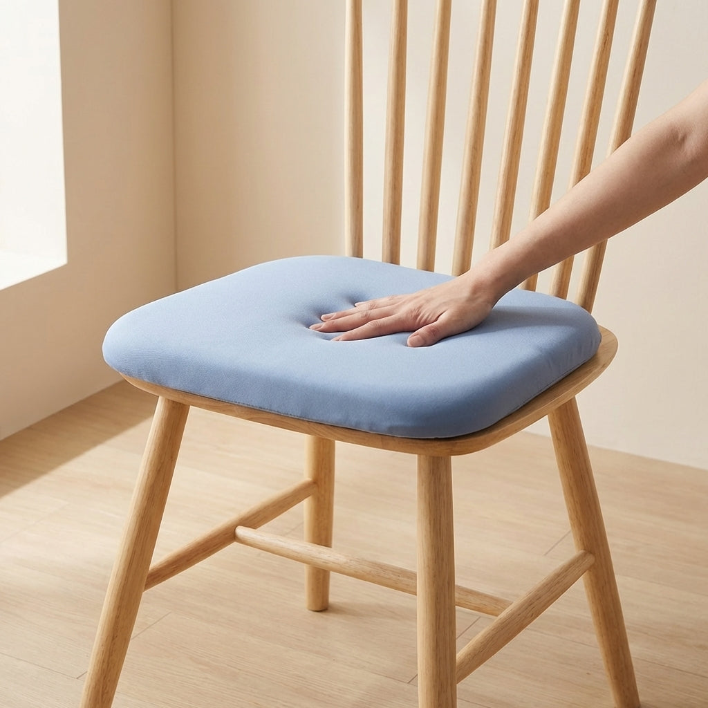 Stoelkussen Memory Foam 40x40cm Vierkant 4cm Dik Zitkussen voor Stoel Bureaustoel Auto Thuis Kantoor Reizen | Sansoti