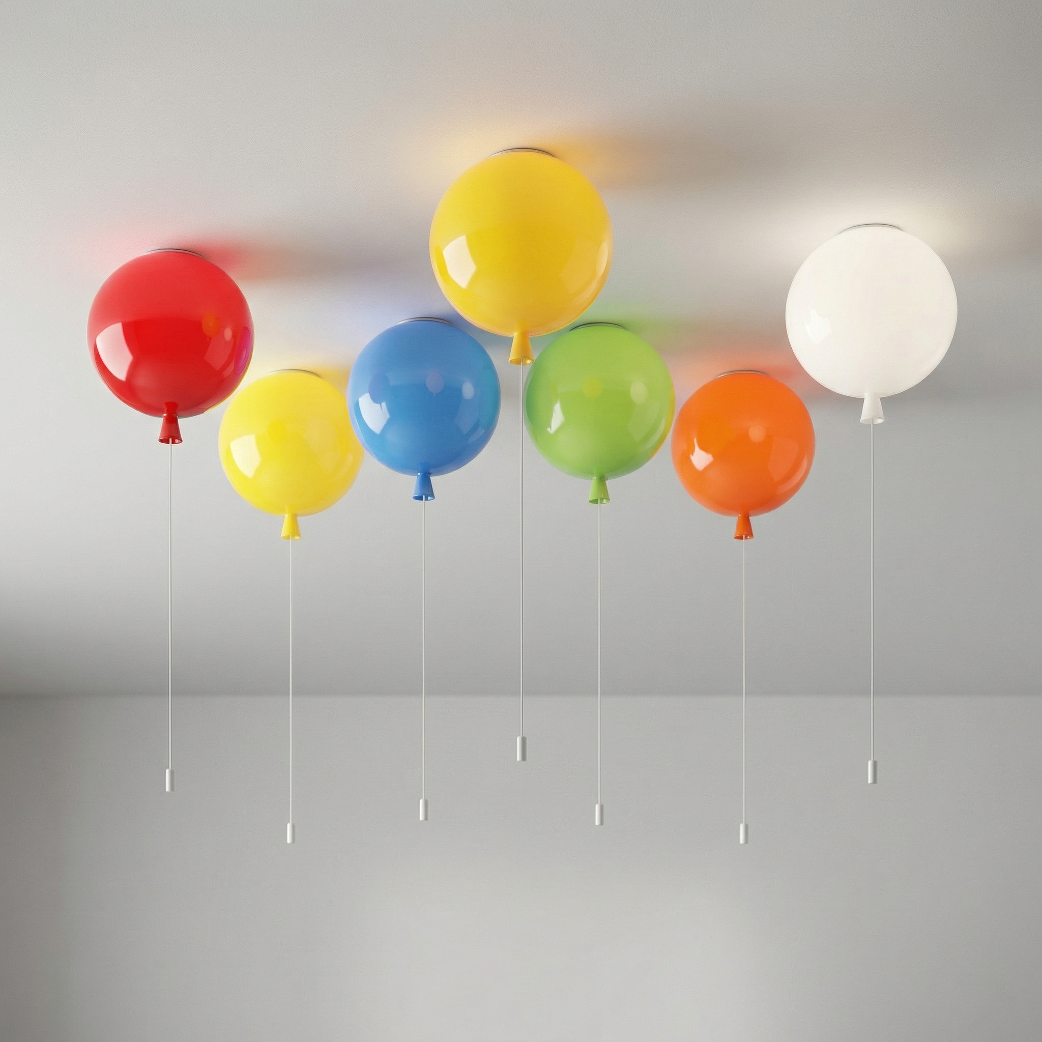 Bauhaus Ballon Wand- & Plafondlamp met Trekschakelaar – Design Verlichting voor Kinderkamer, Slaapkamer & Gang | Sansoti