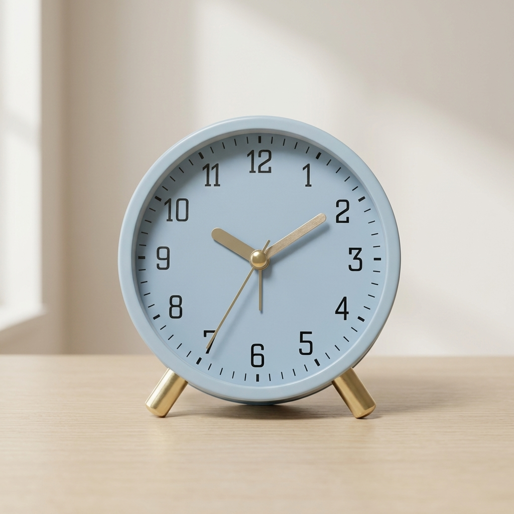 Tafelklok Scandinavisch Stil Stil Uurwerk Metaal Glas Batterij 13x11x5.5cm | Sansoti