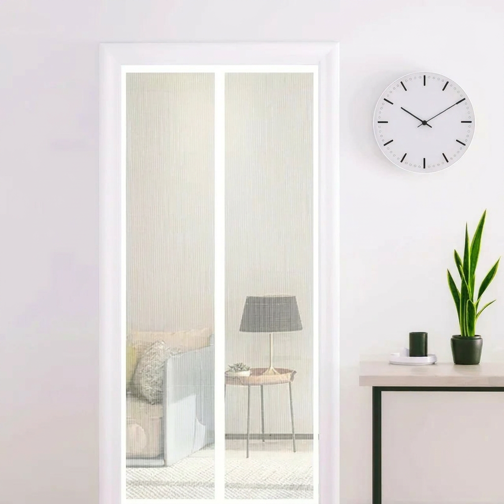Magnetische Hordeur met Automatische Sluiting 80-120cm Insectenbescherming Vliegengordijn voor Terras Balkon | Sansoti