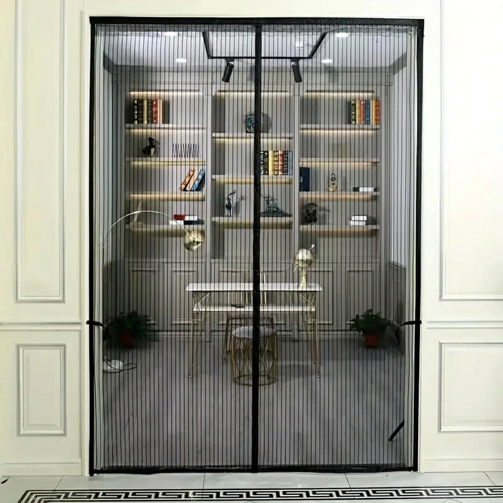 Magnetische Hordeur met Automatische Sluiting 80-120cm Insectenbescherming Vliegengordijn voor Terras Balkon | Sansoti