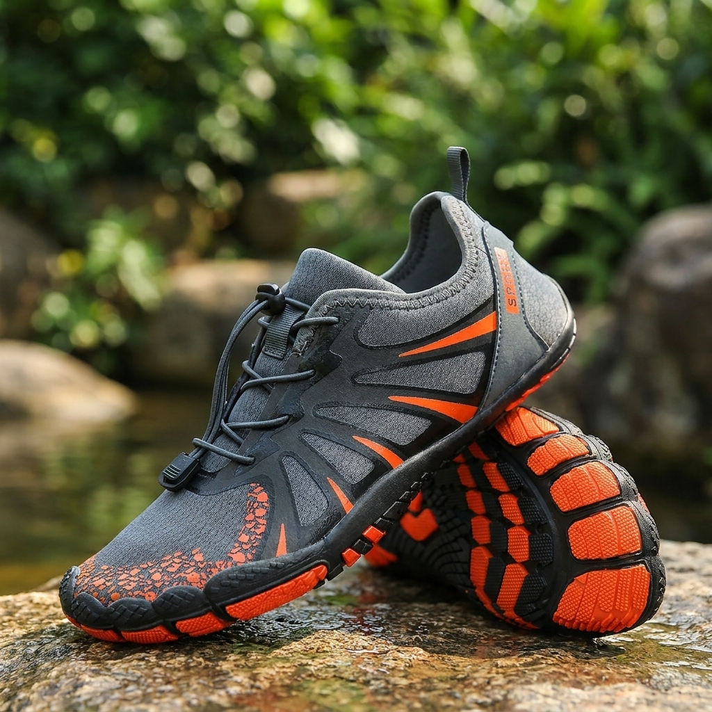 Vijfvingerige Waterschoenen Heren Ademend Sneldrogend Zwart Grijs Groen Strand Fitness Zwemmen Watersport | Sansoti