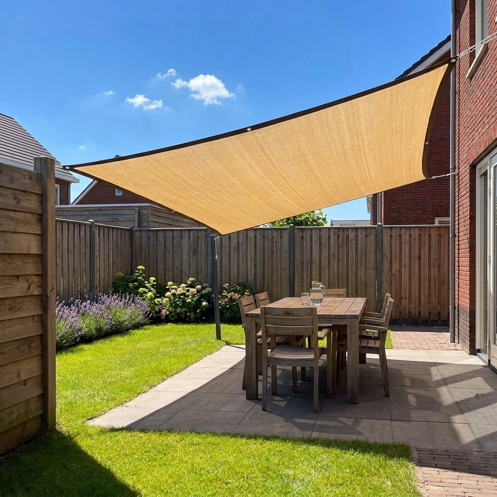 Schattennetz Garten 90% UV-Schutz HDPE Luftdurchlässig Sonnenschutznetz Terrasse Balkon Gewächshaus Robuster Sonnenschutz Markise Außen | Sansoti