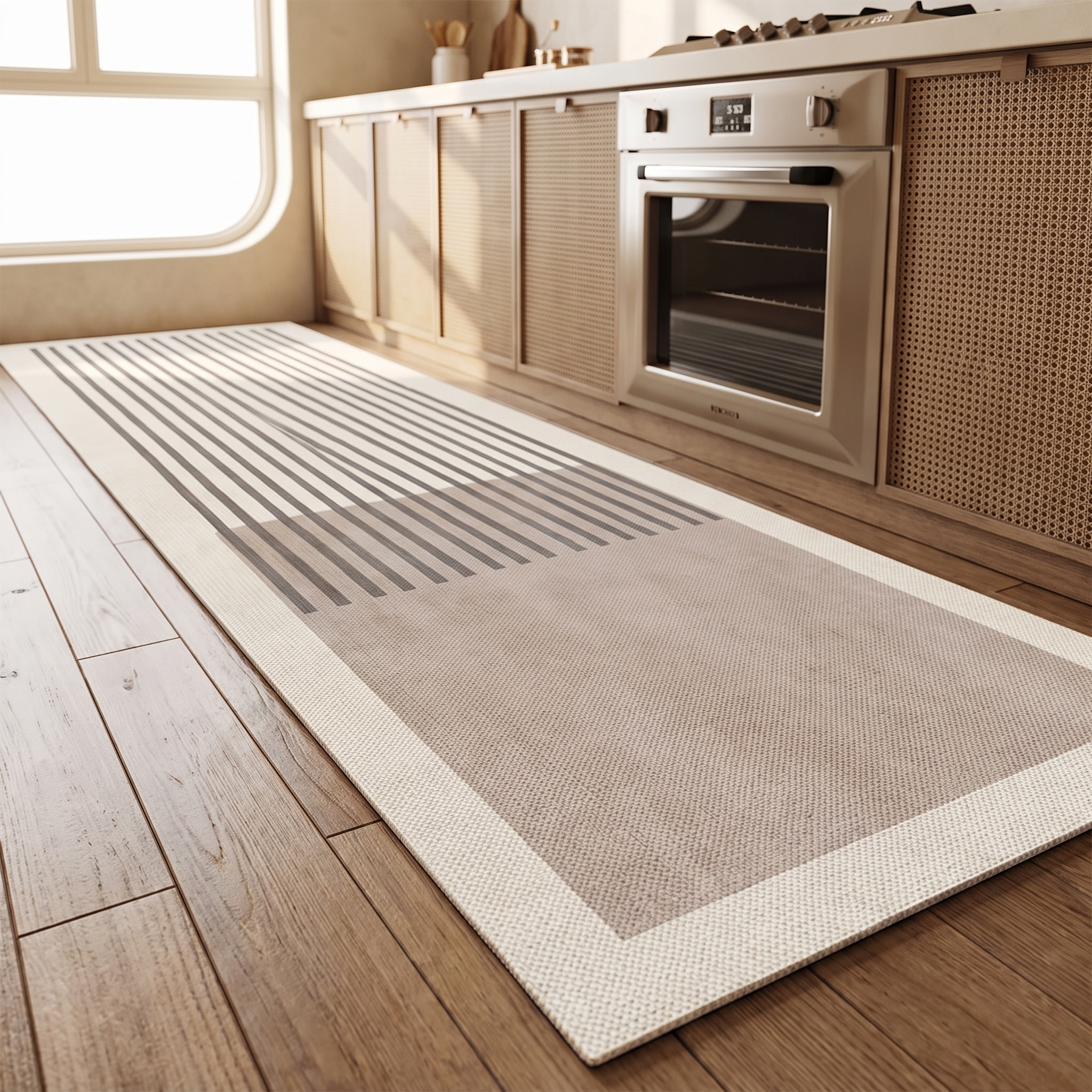 Keukenloper van 50x160 cm langs het werkblok | Sansoti