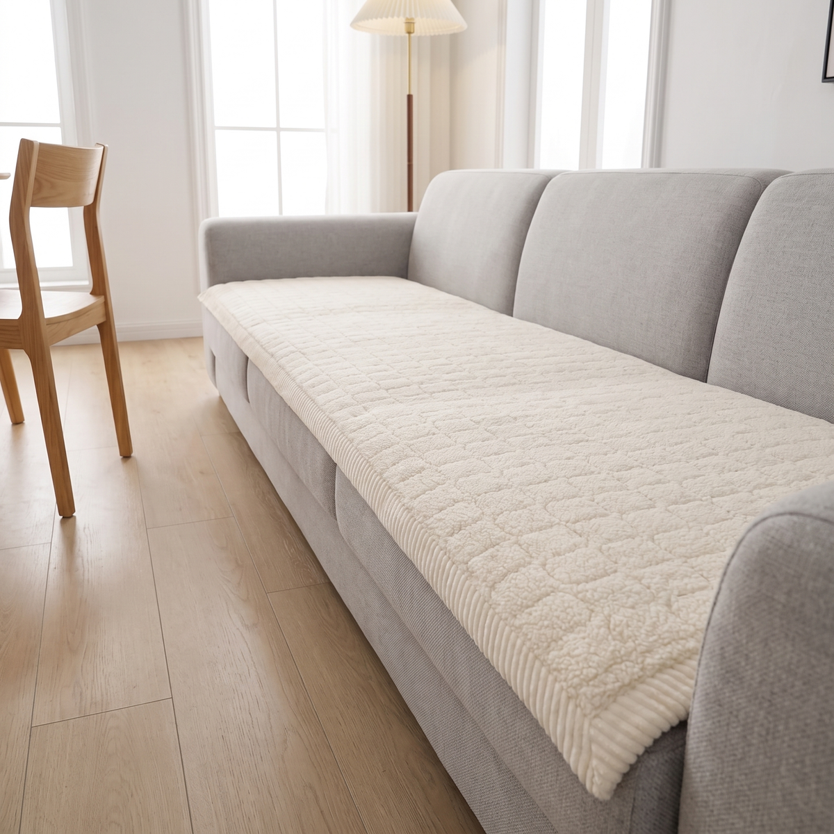 Bankbeschermer 70x240 cm over de zitting van een 4-zits XL bank