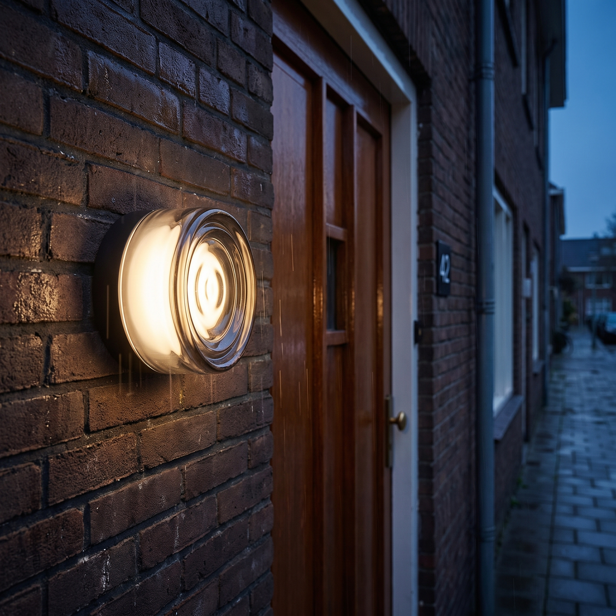 Buitenlamp voordeur waterdicht IP65 gehard glas naast de voordeur
