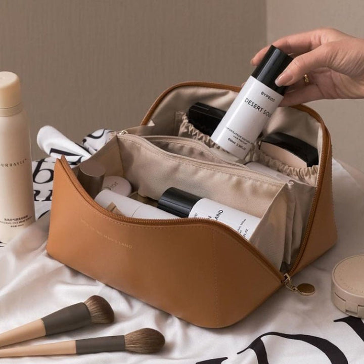 Cosmetica Organizer Tas met Vakken | Reis Make-up Toilettas voor Dagelijks Gebruik Onderweg en Thuis | Sansoti