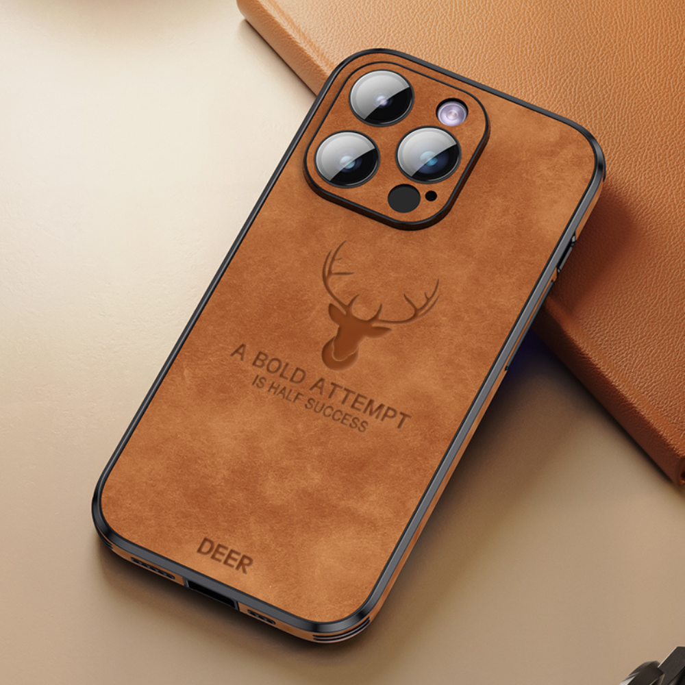 Smartphone Hoesje in Leerlook — Slank Design met Valbescheming & MagSafe-Compatibiliteit voor iPhone 16/15/14/13/12 | Sansoti