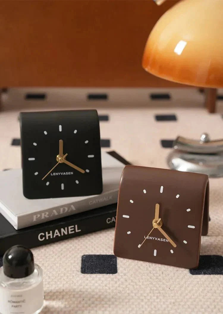 Keramische Bureauklok Met Stil Quartz Uurwerk Voor Bureau En Nachtkastje | Sansoti