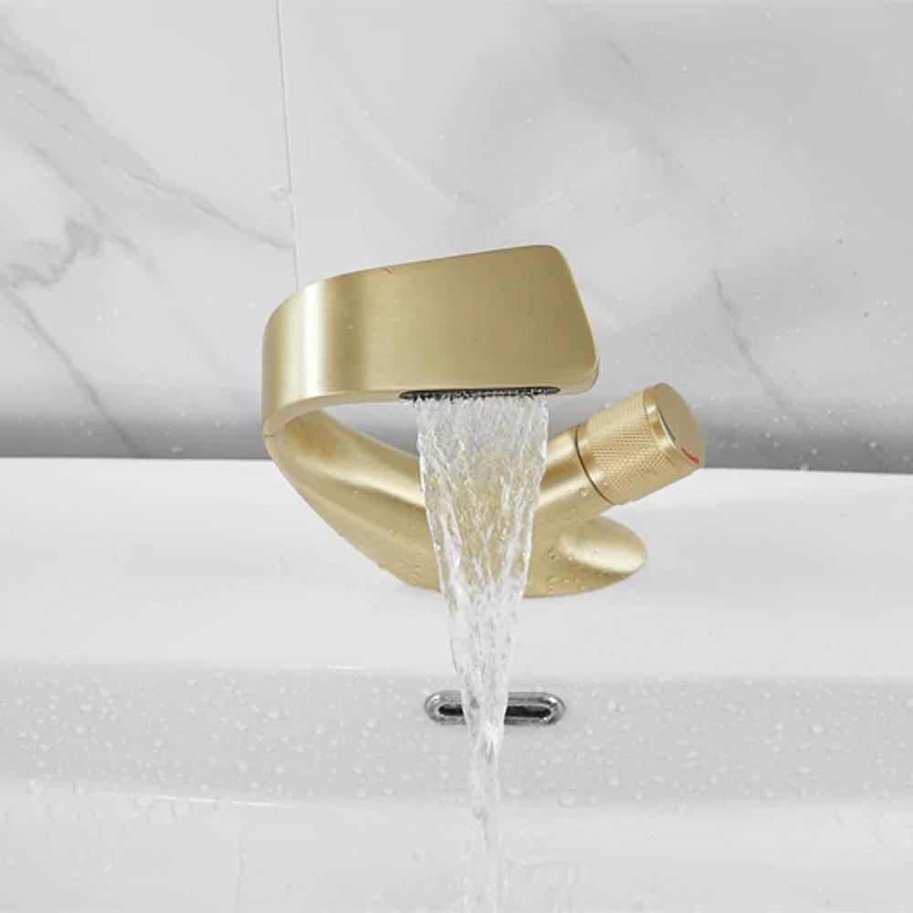 Waschtischarmatur mit Wasserfallauslauf und Einhebeldesign für Badezimmer | Restfield