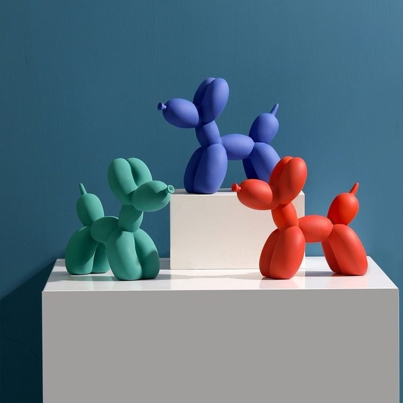 Decoratief ballon hond beeld van resin voor moderne woondecoratie | Sansoti