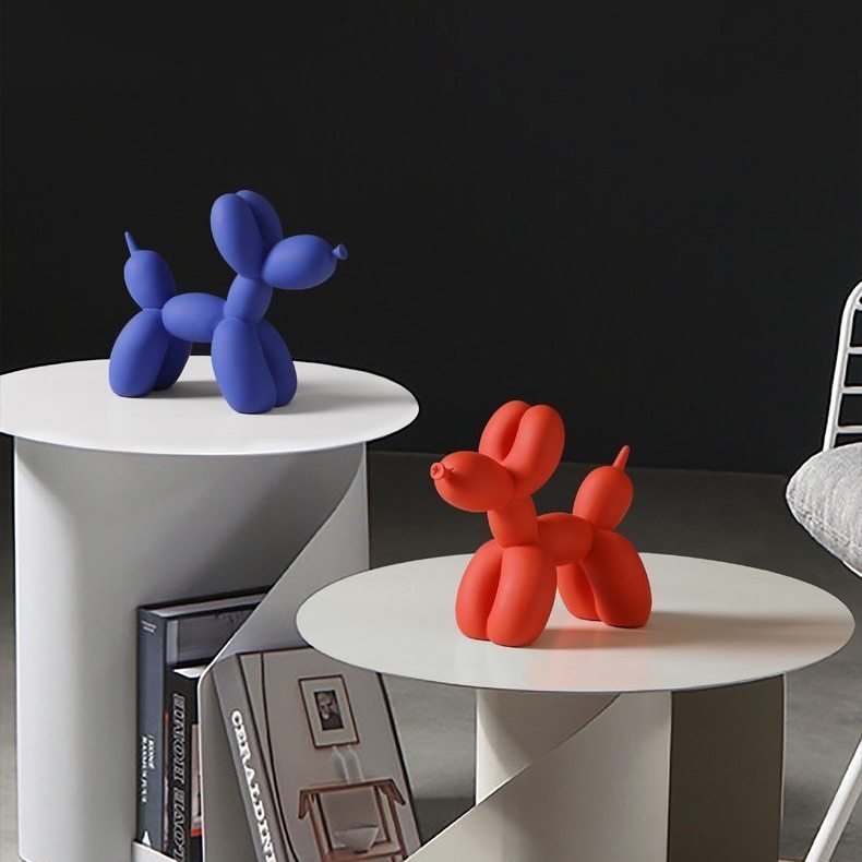Decoratief ballon hond beeld van resin voor moderne woondecoratie | Sansoti