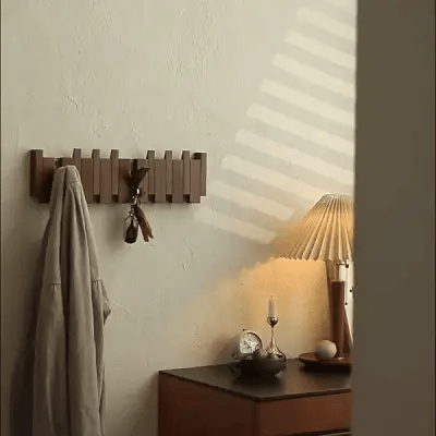 Wandkapstok Piano Vorm Hout Walnoot Beuken 4 6 8 Haken Scandinavisch Design Jashaken Wandmontage Organizer Hal | Sansoti
