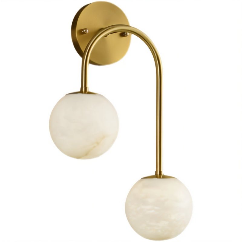 Alabaster-Hängeleuchte aus Naturstein mit sanftem, warmem Licht und skulpturalem Design | Restfield