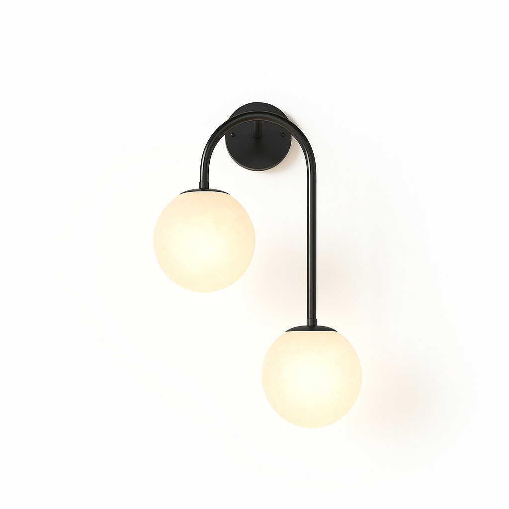 Alabaster-Hängeleuchte aus Naturstein mit sanftem, warmem Licht und skulpturalem Design | Restfield