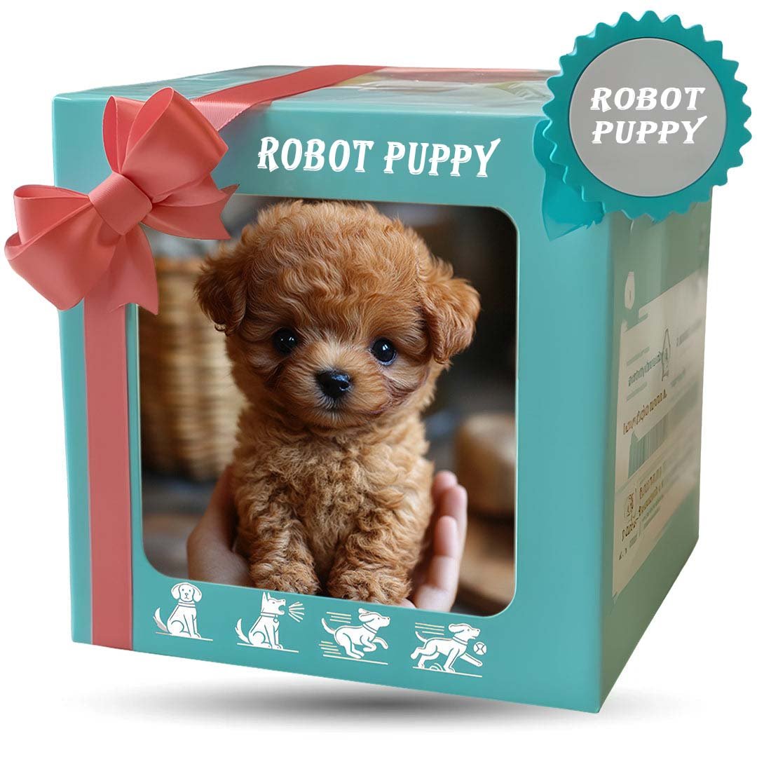 Robotpuppy Interactief Batterij Zachte Vacht Knuffeldier Kinderen Senioren Levensechte Puppy Gezelschapsspeelgoed | Sansoti
