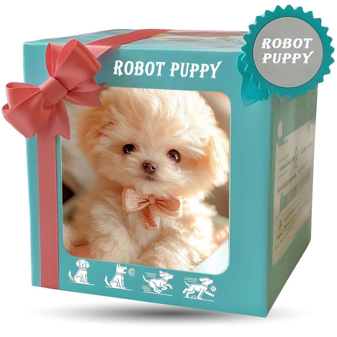 Robotpuppy Interactief Batterij Zachte Vacht Knuffeldier Kinderen Senioren Levensechte Puppy Gezelschapsspeelgoed | Sansoti