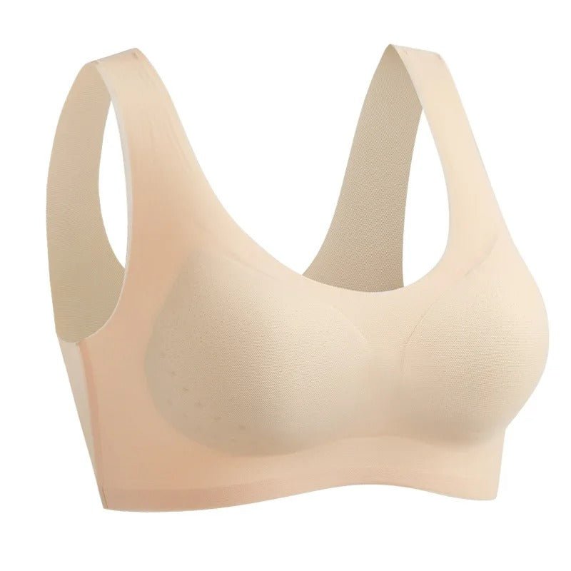 Naadloze Comfort BH Zonder Beugel Zijdezacht Ademend Vormgevend Lingerie Dames M-XXXL Dagelijks Draagcomfort | Sansoti