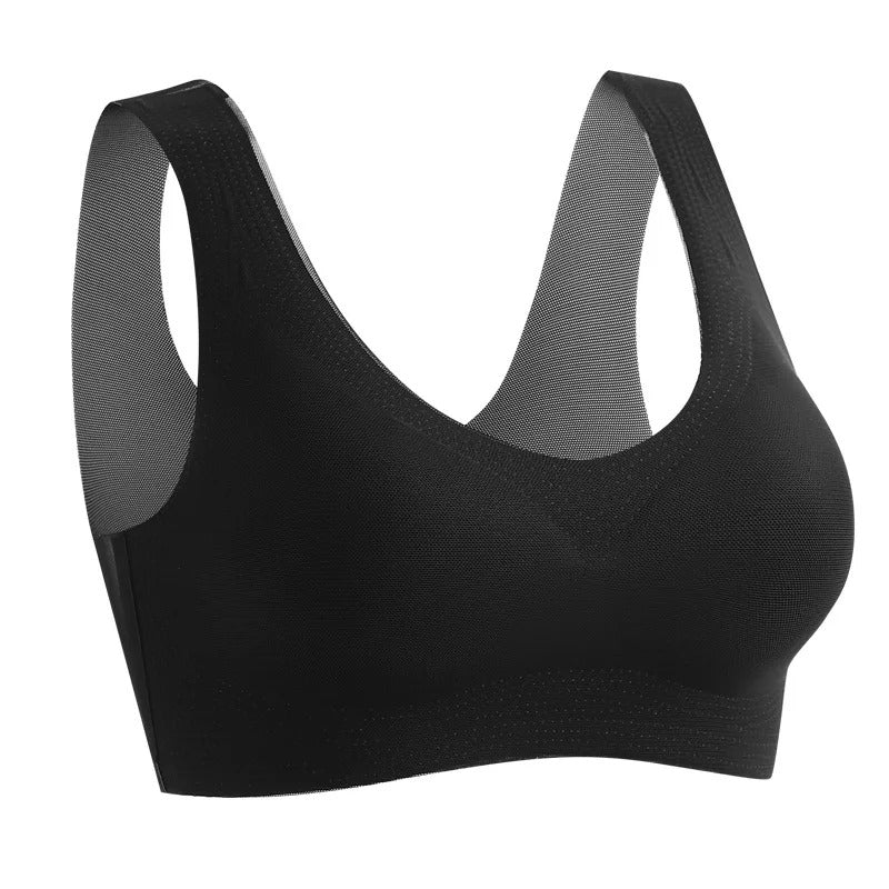 Naadloze Comfort BH Zonder Beugel Zijdezacht Ademend Vormgevend Lingerie Dames M-XXXL Dagelijks Draagcomfort | Sansoti