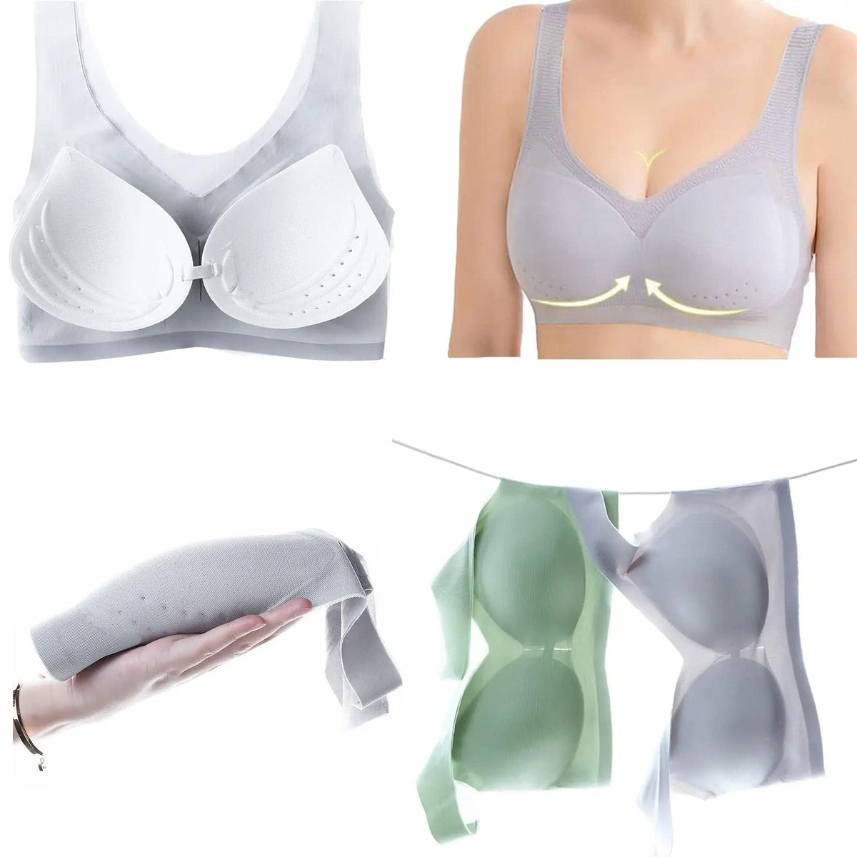 Naadloze Comfort BH Zonder Beugel Zijdezacht Ademend Vormgevend Lingerie Dames M-XXXL Dagelijks Draagcomfort | Sansoti