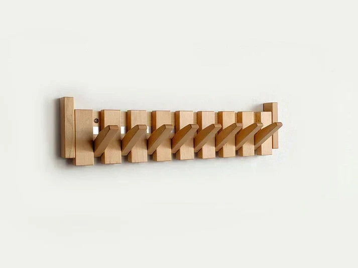Decoratieve Wandkapstok Hout Piano-Design 4-8 Haken Hallway Organizer Scandinavisch Interieur Garderobe | Sansoti