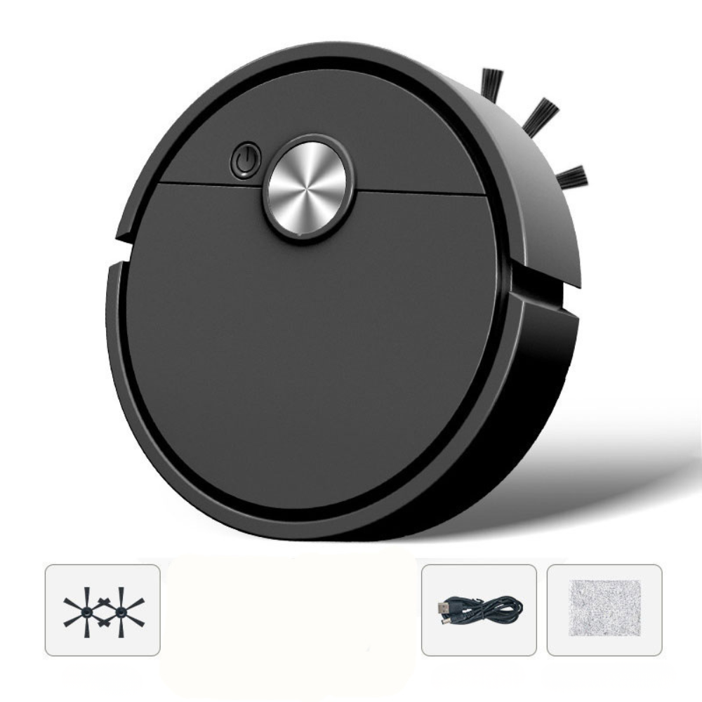 Autonomous Triple Floor Cleaning Robot USB Rechargeable Vacuuming Sweeping Mopping Hard Floors Compact Design | Sansoti
