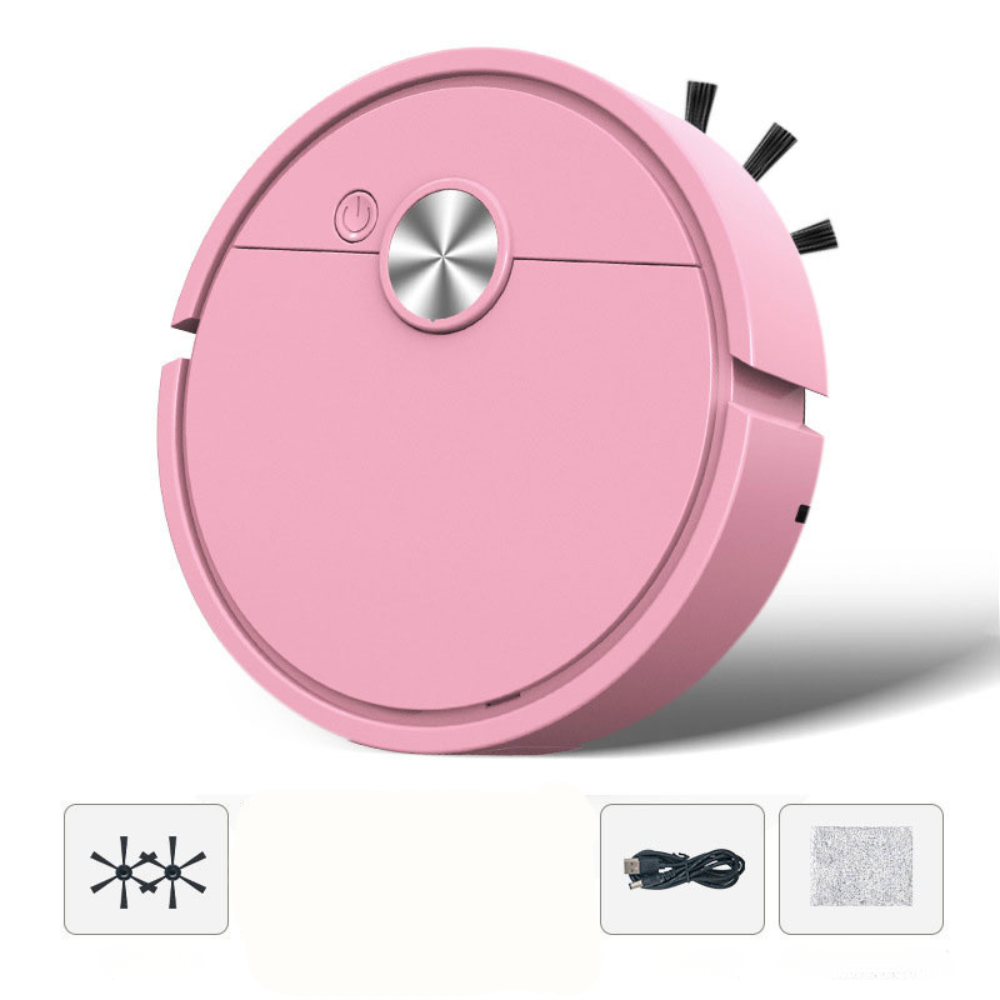 Autonomous Triple Floor Cleaning Robot USB Rechargeable Vacuuming Sweeping Mopping Hard Floors Compact Design | Sansoti