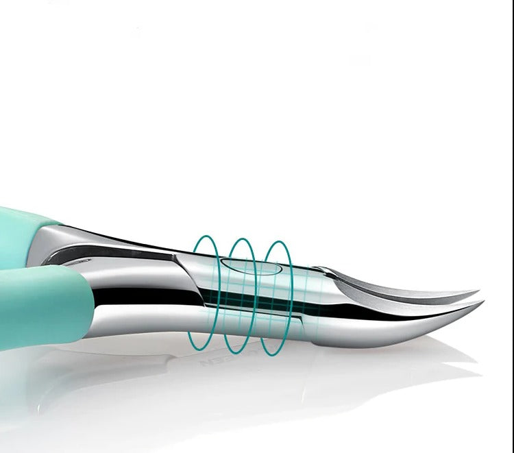 Ergonomische Nagelknipper met Beschermkap voor Dikke Nagels 25° Gebogen Klingen Chirurgisch Edelstaal Veilig Knippen | Sansoti