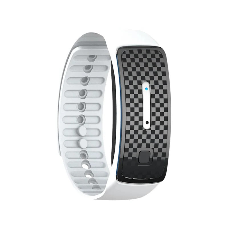 Ultraschall-Armband gegen Mücken, aufladbares, wasserdichtes und verstellbares Abwehrsystem für Outdoor-Aktivitäten, Camping und Wandern | Sansoti