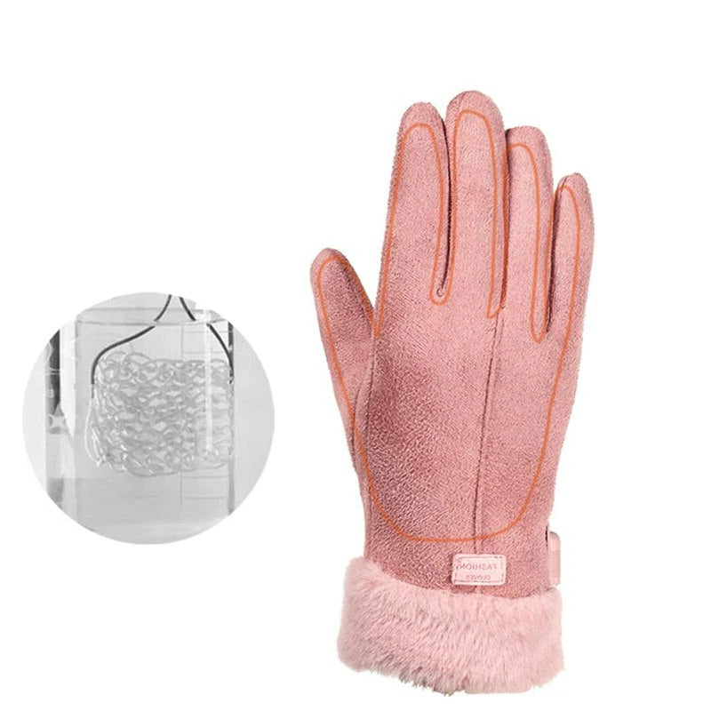 Touchscreen Winter Gloves for Women – Windproof and Warm with Wool Lining for Smartphone Use | Sansoti