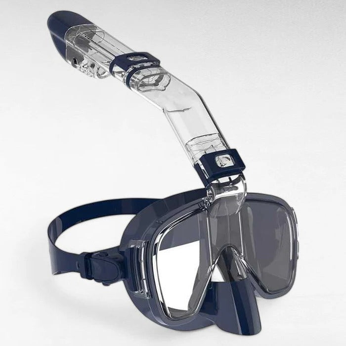 Masque de plongée avec tuba à embout sec, vue panoramique à 180° pour adultes et enfants, natation et snorkeling | Sansoti