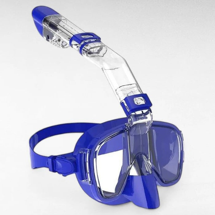 Masque de plongée avec tuba à embout sec, vue panoramique à 180° pour adultes et enfants, natation et snorkeling | Sansoti