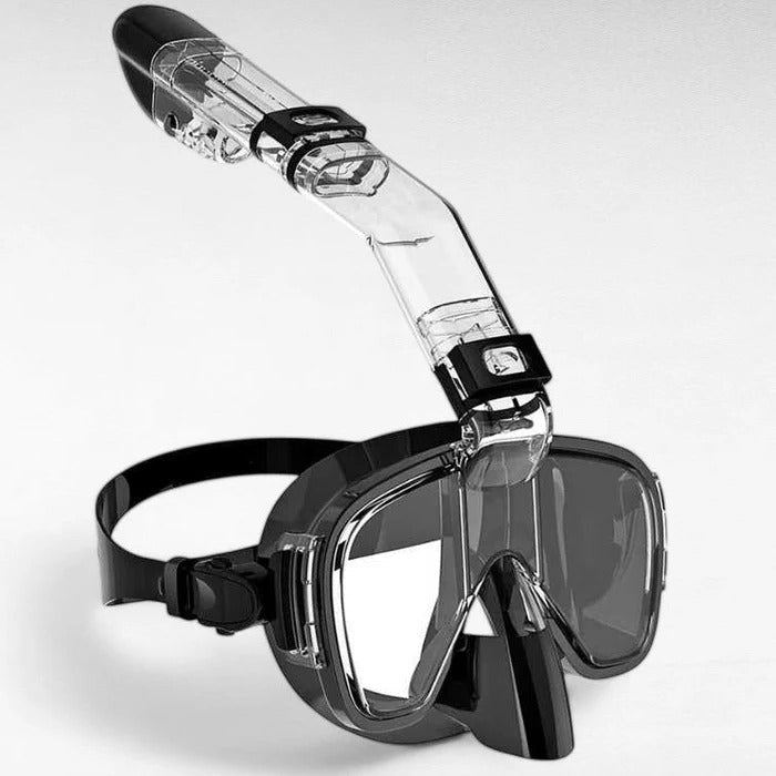 Masque de plongée avec tuba à embout sec, vue panoramique à 180° pour adultes et enfants, natation et snorkeling | Sansoti