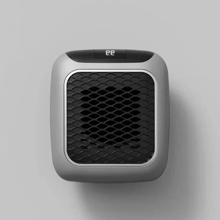 Compact Ceramic Heater, Electric 800W Plug-in Outlet Heater for Bedroom and Office, Gray | Sansoti