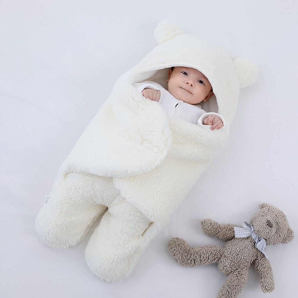 Baby Blanket Soft Fleece Swaddle Blanket Newborn Baby 70x84cm Blue Pink White Brown Crib Blanket Nursery | Sansoti